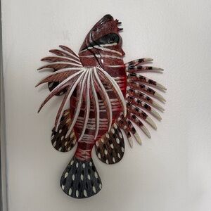Red and White Fish Wall Decor